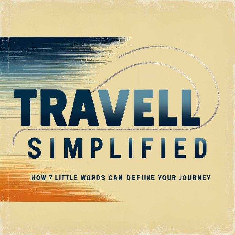 Travel Simplified: How 7 Little Words Can Define Your Journey
